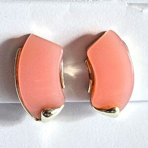 Vintage earrings screwback pink star crescent screw back